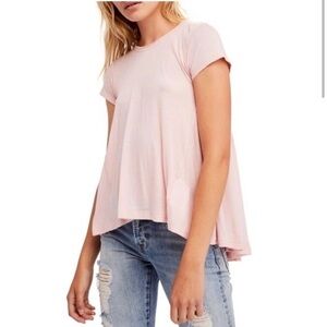 We The Free Light Pink Short Sleeve Tee